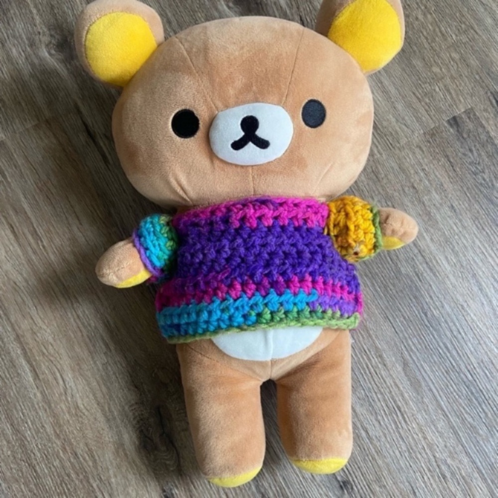 Crochet tie dye sweater